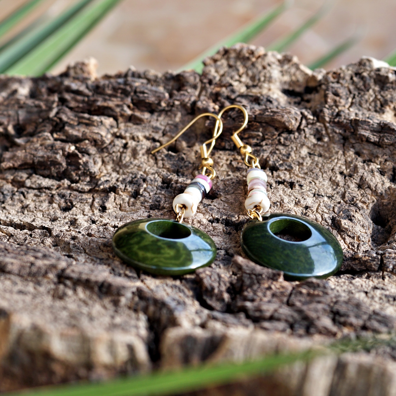 Pendientes de acero tagua